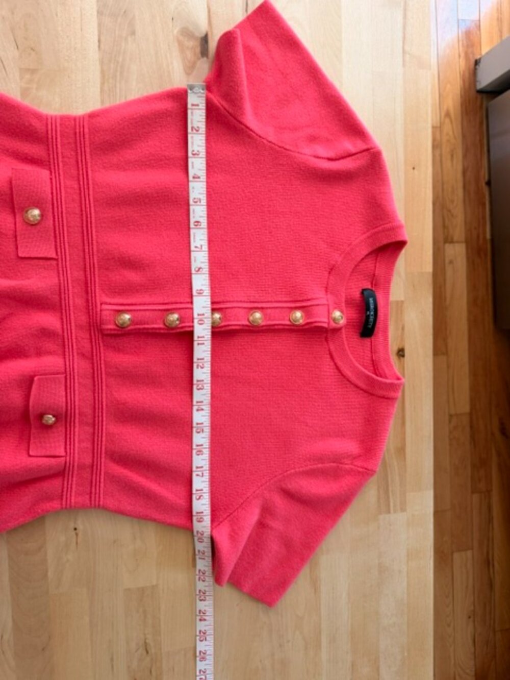 MEROKEETY Coral Shift Dress – Size XL – Gold Button Detail – Work & Career Wear - Picture 5 of 7